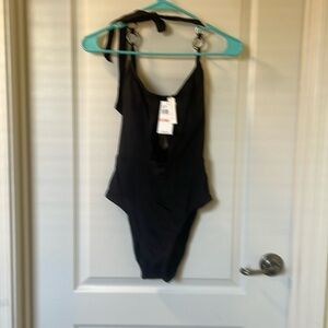 Trina Turk Black Keyhole Swimsuit New Size 10